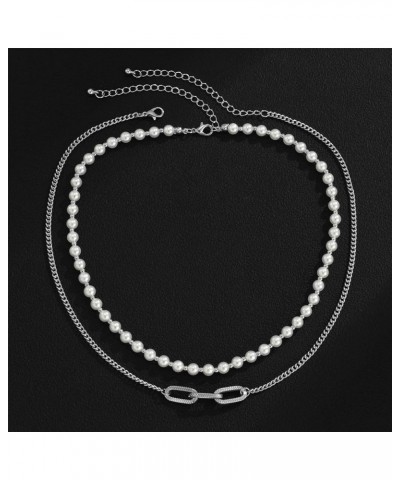 Pearl Necklace Pearl Choker Necklace Faux Pearl Necklace White Pearl Necklace Danity Jewelry Gifts for Women E $8.11 Necklaces