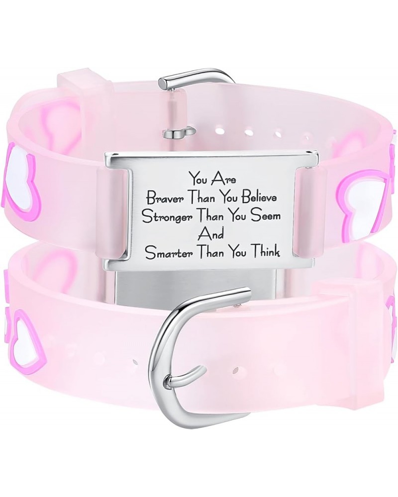 you are braver than you believe bracelets Cartoon Quotes Bracelets Great Inspirational Gift from Mom Dad Heart $8.40 Bracelets