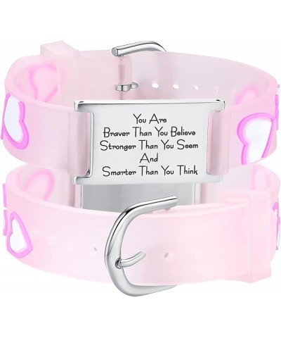 you are braver than you believe bracelets Cartoon Quotes Bracelets Great Inspirational Gift from Mom Dad Heart $8.40 Bracelets