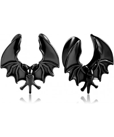 2PCS Fashion Bat Design Saddle Ear Plugs Tunnels Ear Gauges Expander Stainless Steel Earrings Body Piercing Jewelry 16mm(5/8"...