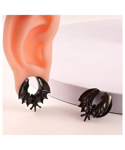 2PCS Fashion Bat Design Saddle Ear Plugs Tunnels Ear Gauges Expander Stainless Steel Earrings Body Piercing Jewelry 16mm(5/8"...