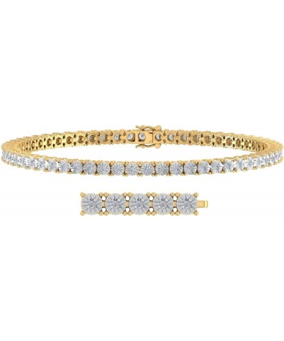 1 Carat Diamond Tennis Bracelet in 10K Gold (7.25 Inch) Yellow Gold $325.80 Bracelets