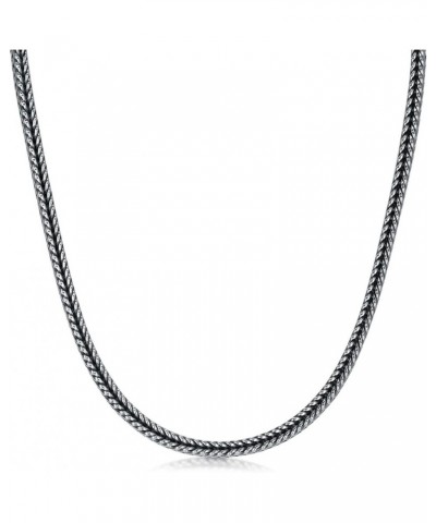 925 Sterling Silver Franco Chain 2MM 3MM Foxtail Chain Necklace for Men Women 18, 20, 22, 24, 26 Inch 3mm 26 Inches $35.77 Ne...