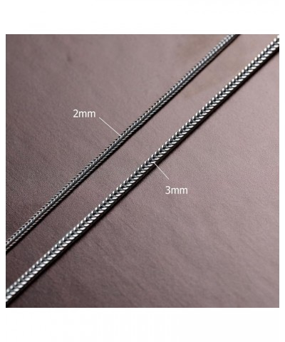 925 Sterling Silver Franco Chain 2MM 3MM Foxtail Chain Necklace for Men Women 18, 20, 22, 24, 26 Inch 3mm 26 Inches $35.77 Ne...