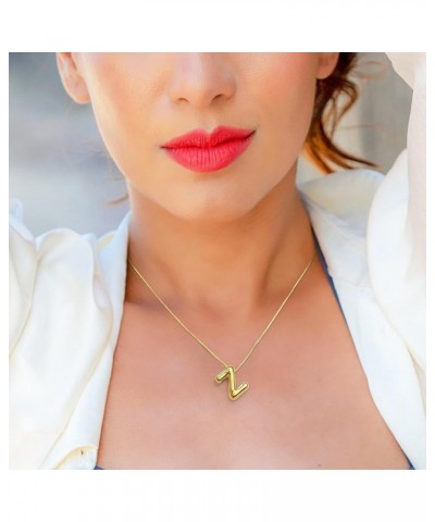 Womens Fashion Initial Necklace, Dainty Letter Necklace Gold Pendant Necklace for Women Girls Trendy Z Gold $7.94 Necklaces