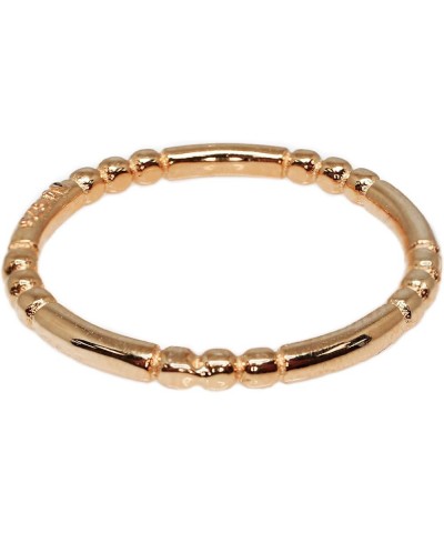 Sterling Silver Decorated Beaded Stackable Ring (Comes in Colors) Rose Gold-Tone $9.68 Rings