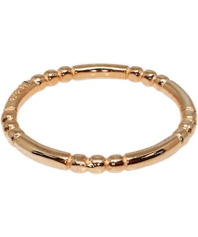 Sterling Silver Decorated Beaded Stackable Ring (Comes in Colors) Rose Gold-Tone $9.68 Rings