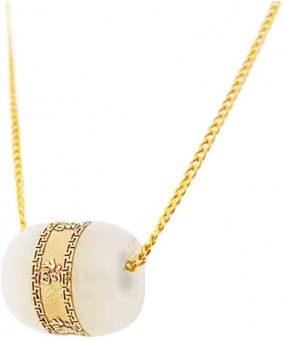 18K Yellow Gold and Hetian Jade Fortune Charm Pendant $177.32 Pendants