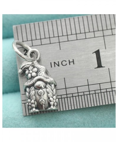 Unique Gnome Girl Pendant Charm In Real 925 Sterling Silver Goblin Dwarf Fairy Women Jewelry Xmas $11.19 Necklaces