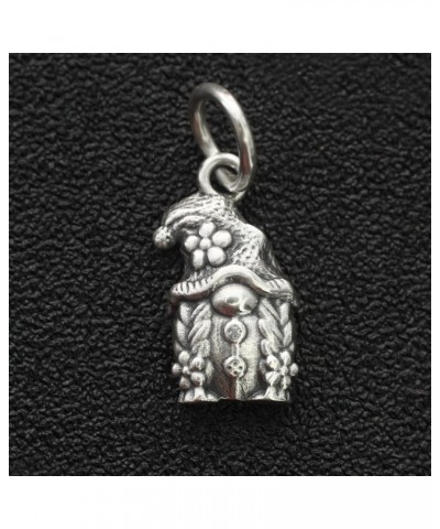 Unique Gnome Girl Pendant Charm In Real 925 Sterling Silver Goblin Dwarf Fairy Women Jewelry Xmas $11.19 Necklaces