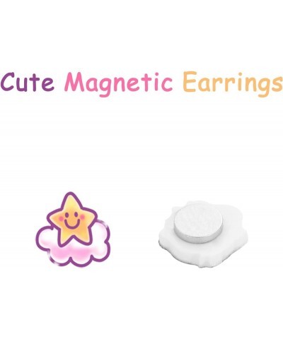 15 Pairs Magnetic Stud Earrings for Girls Clip on Earrings Hypoallergenic Earrings Non Piercing Girls Earrings Cute Magnetic ...