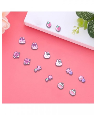 15 Pairs Magnetic Stud Earrings for Girls Clip on Earrings Hypoallergenic Earrings Non Piercing Girls Earrings Cute Magnetic ...