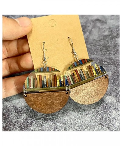 Book Earrings for Women Book Lover Earrings Teacher Earrings Library Bookcase Dangle Earrings Graduation Back To School Chris...