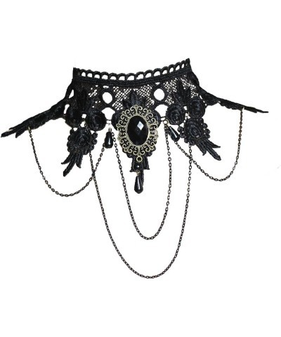 Halloween Elegant Necklace,Gothic Choker,Halloween Sexy Necklace For Women,Halloween Costumes Necklace,Steampunk Black Lace C...