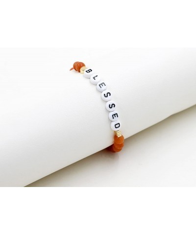 Faith Brave Love Inspirational Bracelets, Natural Matte Aventurine Beads Bracelet 17cm/6.7inch BLESSED-red $8.99 Bracelets