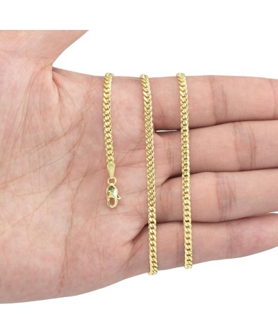 10k Yellow Gold 3mm Miami Cuban Link Chain Pendant Necklace, Mens Womens Jewelry 16" 18" 20" 22" 24" 26" 28" 30 26 $156.09 Ne...