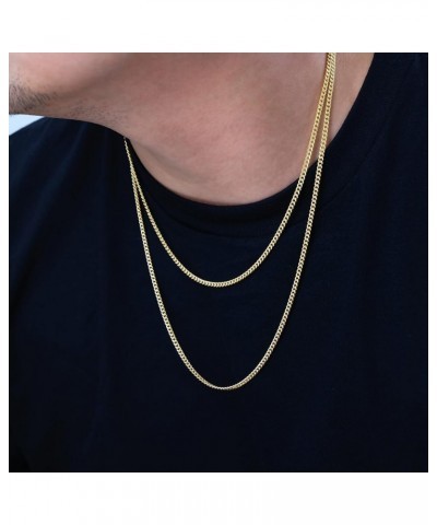 10k Yellow Gold 3mm Miami Cuban Link Chain Pendant Necklace, Mens Womens Jewelry 16" 18" 20" 22" 24" 26" 28" 30 26 $156.09 Ne...