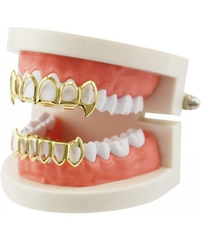 Open Face Grills 6 Teeth Grillz Top and Bottom Set Hip Hop for Your Teeth Gun Black $7.50 Body Jewelry