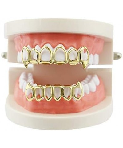 Open Face Grills 6 Teeth Grillz Top and Bottom Set Hip Hop for Your Teeth Gun Black $7.50 Body Jewelry