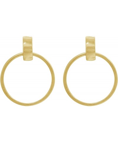 14K Yellow Gold or Platinum Clad Sterling Silver Dainty Cubic Zirconia Whimsical Stud Earrings Hoop Studs $10.40 Earrings