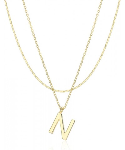 Gold Layered Initial Necklaces for Women Trendy, Dainty 14K Gold Plated Letter Pendant Necklace Initial Choker Chain Necklace...