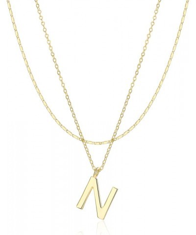 Gold Layered Initial Necklaces for Women Trendy, Dainty 14K Gold Plated Letter Pendant Necklace Initial Choker Chain Necklace...