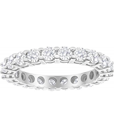 3/4 Carat (ctw) 14K White Gold Round Diamond Ladies Eternity Wedding Anniversary Stackable Ring Band Value Collection Platinu...