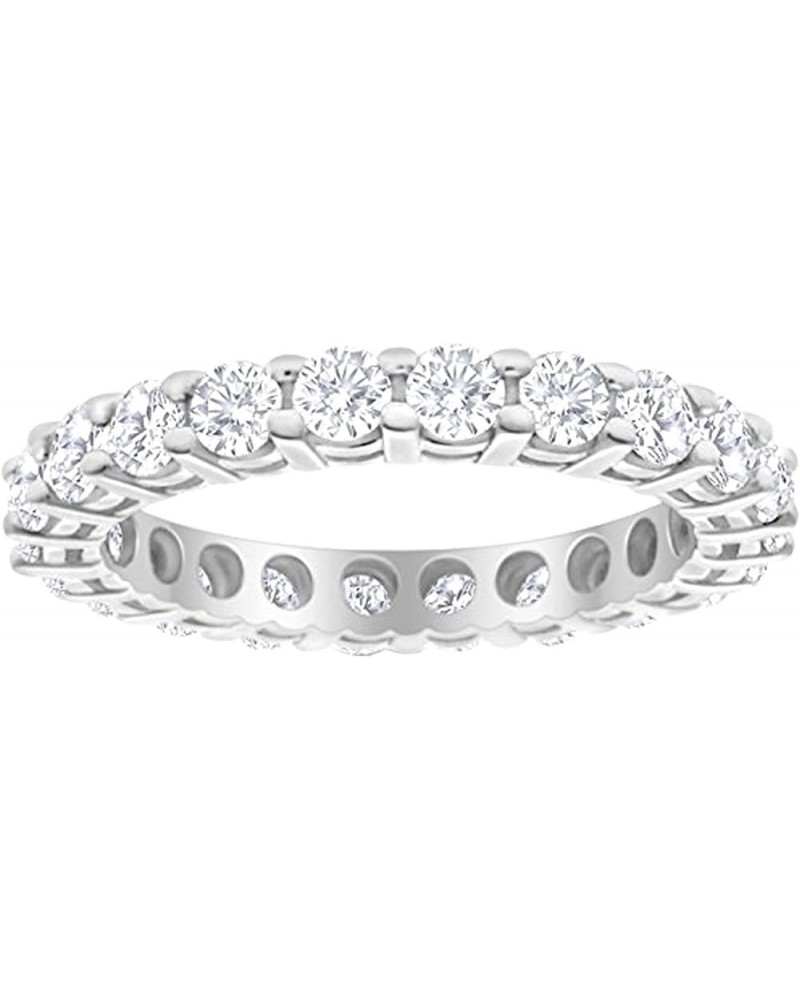 3/4 Carat (ctw) 14K White Gold Round Diamond Ladies Eternity Wedding Anniversary Stackable Ring Band Value Collection Platinu...