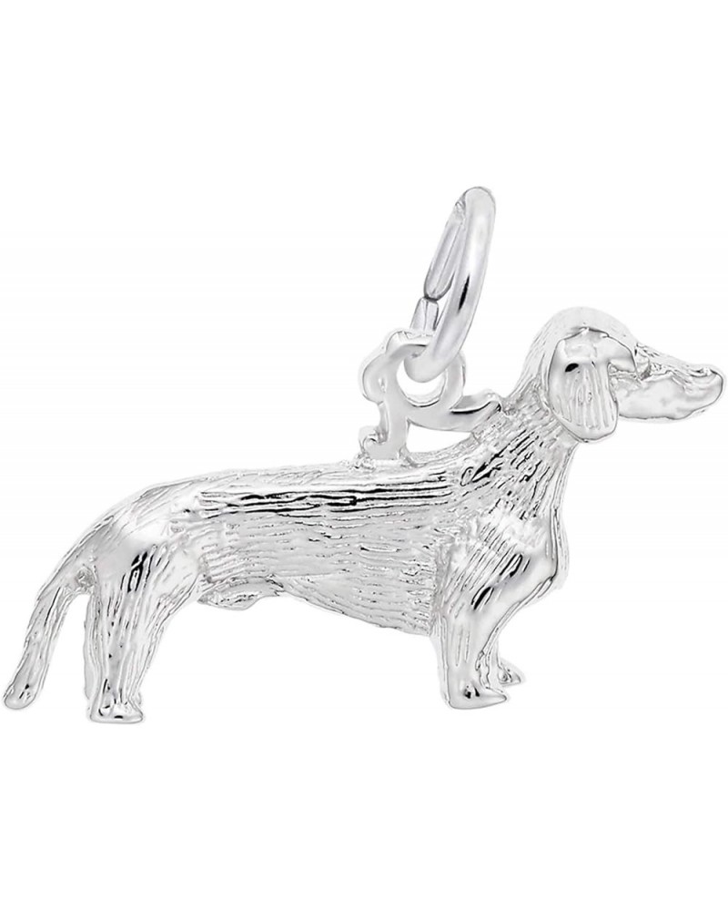 Dachshund Charm White Gold $20.25 Bracelets