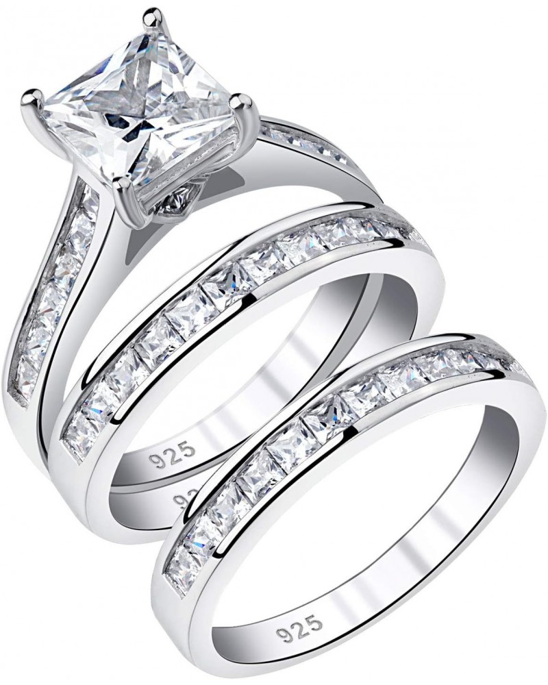 Newshe 1.8Ct Wedding Rings for Women Engagement Ring Set and 925 Sterling Silver Wedding Band White Cz Size 7 $36.20 Sets