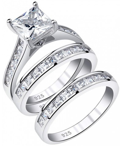 Newshe 1.8Ct Wedding Rings for Women Engagement Ring Set and 925 Sterling Silver Wedding Band White Cz Size 7 $36.20 Sets