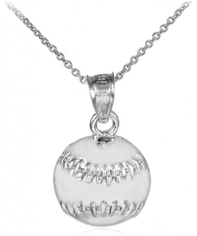 Sports Charms Baseball/Softball Sterling Silver Pendant Necklace 16 Inches $20.87 Necklaces