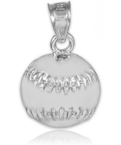 Sports Charms Baseball/Softball Sterling Silver Pendant Necklace 16 Inches $20.87 Necklaces