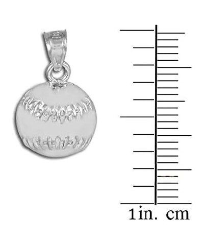 Sports Charms Baseball/Softball Sterling Silver Pendant Necklace 16 Inches $20.87 Necklaces