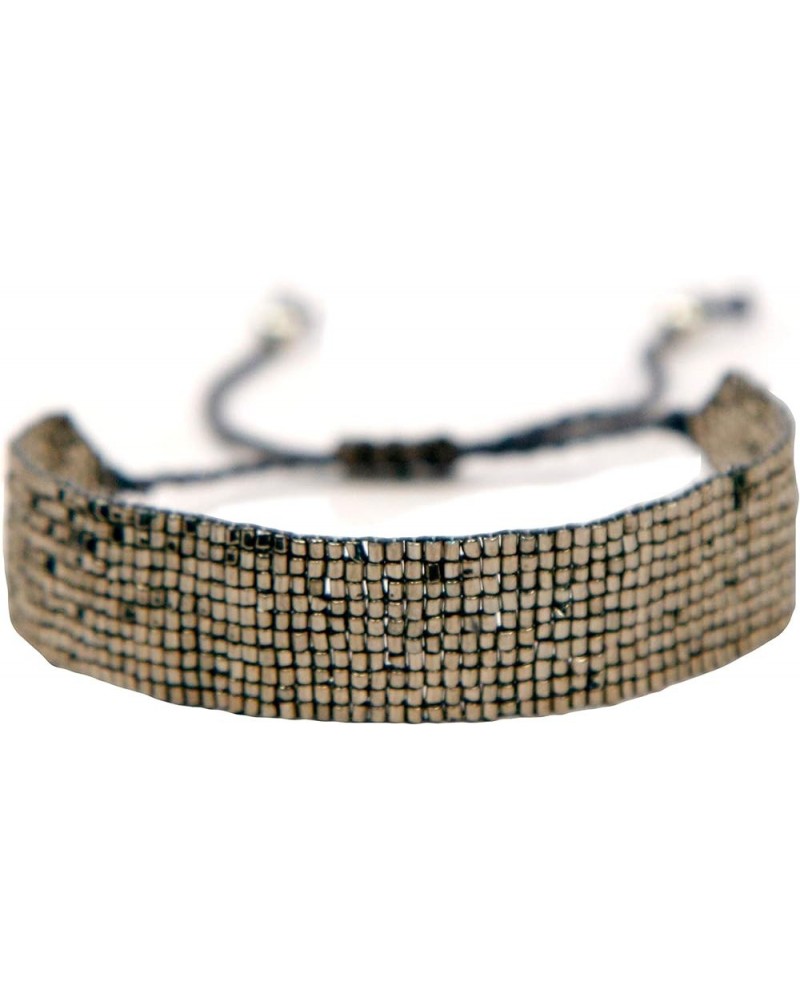 Miyuki Bugle Bead Bracelet for Women Iridescent Black $8.58 Bracelets