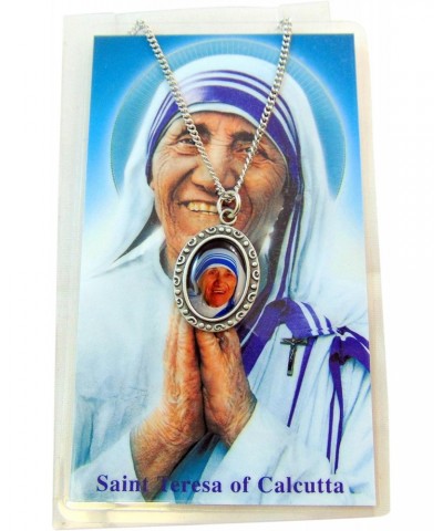 Aeiniweraabbcc SPPRANDOM St. Teresa of Calcutta Pendant & Prayer Card $12.97 Pendants