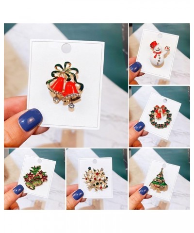 Christmas Brooch, Christmas Brooch Rhinestone Festive Christmas Tree Bell Wreath Snowman Shape Clothes Jewelry New Year Gift ...