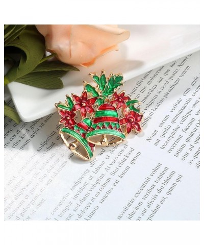 Christmas Brooch, Christmas Brooch Rhinestone Festive Christmas Tree Bell Wreath Snowman Shape Clothes Jewelry New Year Gift ...