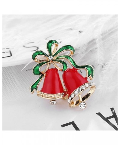 Christmas Brooch, Christmas Brooch Rhinestone Festive Christmas Tree Bell Wreath Snowman Shape Clothes Jewelry New Year Gift ...