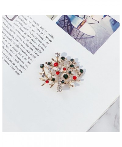 Christmas Brooch, Christmas Brooch Rhinestone Festive Christmas Tree Bell Wreath Snowman Shape Clothes Jewelry New Year Gift ...