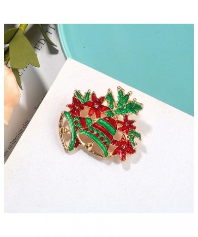 Christmas Brooch, Christmas Brooch Rhinestone Festive Christmas Tree Bell Wreath Snowman Shape Clothes Jewelry New Year Gift ...