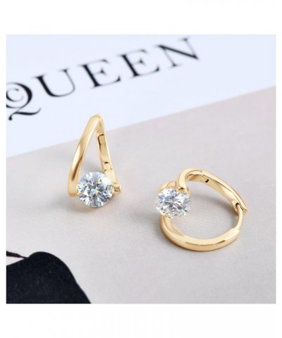 Halolux Lymphvity Germanium Earrings for Women Atheniz Lymphatic Drainage Earrings Gold Silver Cubic Zirconia Hoop Earrings f...