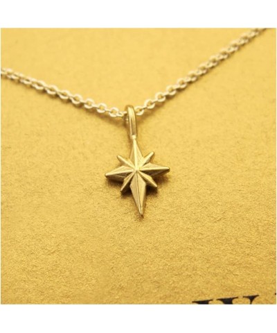 Friendship Compass Necklace Good Luck Butterfly Pendant Chain Necklace with Message Card Gift Card for Women Silver Star $6.4...