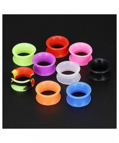 9 Pair Silicone Flexible Thin Ear Plugs Tunnels Double Flared Expander Ear Gauges Piercing Gauge-2g(6mm) $9.53 Body Jewelry