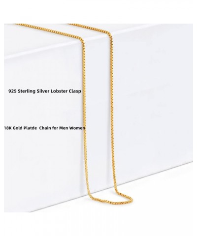 925 Sterling Silver Chain for Men Women Rope Chain Lobster Clasp 18K Gold Plated 2.5mm Silver Necklace Chain 18-26 Inches 26 ...