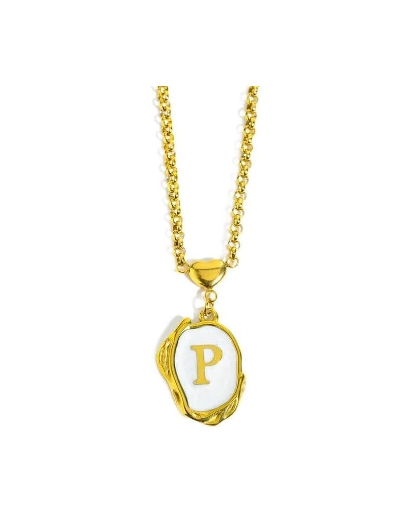 18K Gold Plated O-Chain Initial Women'S Necklaces Letter From A-Z Pendant Gold Initial Necklace Jewlery Gift For Girls Gole-P...