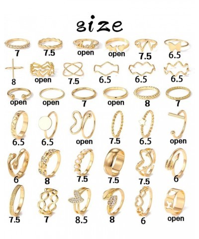 19-36 Pcs Gold Boho Knuckle Rings Set for Women Girls, Vintage Stackable Dainty Joint Finger Gold Jewelry Set with Love Pearl...