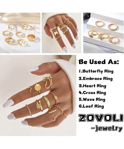 19-36 Pcs Gold Boho Knuckle Rings Set for Women Girls, Vintage Stackable Dainty Joint Finger Gold Jewelry Set with Love Pearl...