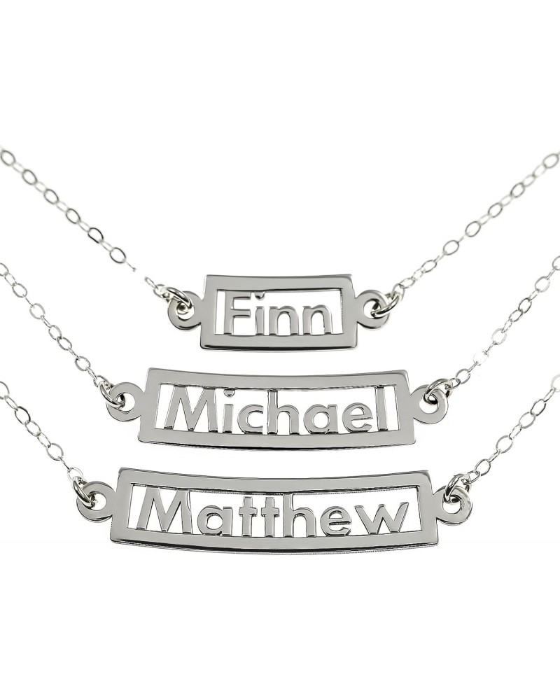 Personalized Necklace Curved 3 Name Sterling Silver Or 14k Plated Over Sterling Silver $27.00 Necklaces