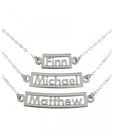 Personalized Necklace Curved 3 Name Sterling Silver Or 14k Plated Over Sterling Silver $27.00 Necklaces